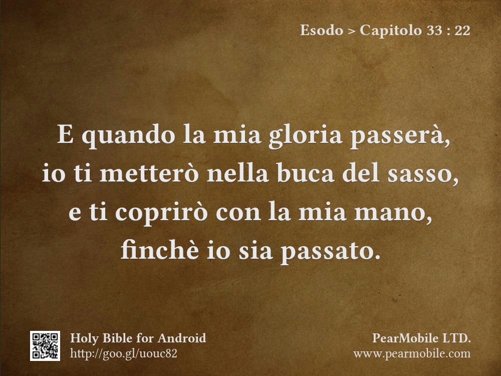 Esodo, Capitolo 33:22